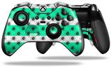 Kearas Daisies Stripe Sea Foam - Decal Style Skin fits Microsoft XBOX One ELITE Wireless Controller