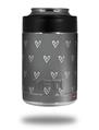 Skin Decal Wrap for Yeti Colster, Ozark Trail and RTIC Can Coolers - Hearts Gray On White (COOLER NOT INCLUDED)