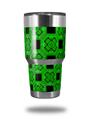 Skin Decal Wrap for Yeti Tumbler Rambler 30 oz Criss Cross Green (TUMBLER NOT INCLUDED)