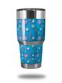 Skin Decal Wrap for Yeti Tumbler Rambler 30 oz Seahorses and Shells Blue Medium (TUMBLER NOT INCLUDED)