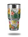 Skin Decal Wrap for Yeti Tumbler Rambler 30 oz Beach Flowers 02 White (TUMBLER NOT INCLUDED)