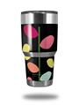 WraptorSkinz Skin Wrap compatible with RTIC 30oz ORIGINAL 2017 AND OLDER Tumblers Plain Leaves On Black (TUMBLER NOT INCLUDED)