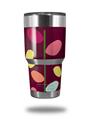 WraptorSkinz Skin Wrap compatible with RTIC 30oz ORIGINAL 2017 AND OLDER Tumblers Plain Leaves On Burgundy (TUMBLER NOT INCLUDED)
