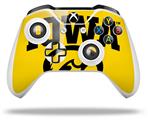 WraptorSkinz Decal Skin Wrap Set works with 2016 and newer XBOX One S / X Controller Iowa Hawkeyes Tigerhawk Oval 01 Black on Gold (CONTROLLER NOT INCLUDED)