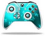 WraptorSkinz Decal Skin Wrap Set works with 2016 and newer XBOX One S / X Controller Bokeh Butterflies Neon Teal (CONTROLLER NOT INCLUDED)