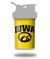 Decal Style Skin Wrap works with Blender Bottle 22oz ProStak Iowa Hawkeyes Tigerhawk Oval 01 Black on Gold (BOTTLE NOT INCLUDED)