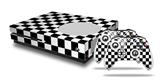 WraptorSkinz Decal Skin Wrap Set works with 2016 and newer XBOX One S Console and 2 Controllers Checkers White