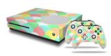 WraptorSkinz Decal Skin Wrap Set works with 2016 and newer XBOX One S Console and 2 Controllers Brushed Cirlces Multi Light