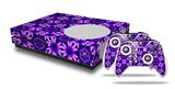 WraptorSkinz Decal Skin Wrap Set works with 2016 and newer XBOX One S Console and 2 Controllers Daisies Purple