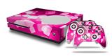 WraptorSkinz Decal Skin Wrap Set works with 2016 and newer XBOX One S Console and 2 Controllers Bokeh Squared Hot Pink