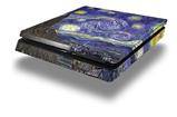 Vinyl Decal Skin Wrap compatible with Sony PlayStation 4 Slim Console Vincent Van Gogh Starry Night (PS4 NOT INCLUDED)