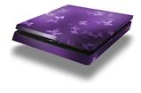 Vinyl Decal Skin Wrap compatible with Sony PlayStation 4 Slim Console Bokeh Butterflies Purple (PS4 NOT INCLUDED)