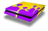 Vinyl Decal Skin Wrap compatible with Sony PlayStation 4 Slim Console Drip Purple Yellow Teal (PS4 NOT INCLUDED)
