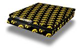 Vinyl Decal Skin Wrap compatible with Sony PlayStation 4 Slim Console Iowa Hawkeyes Tigerhawk Tiled 06 Gold on Black (PS4 NOT INCLUDED)
