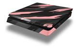 Vinyl Decal Skin Wrap compatible with Sony PlayStation 4 Slim Console Jagged Camo Pink (PS4 NOT INCLUDED)
