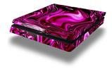 Vinyl Decal Skin Wrap compatible with Sony PlayStation 4 Slim Console Liquid Metal Chrome Hot Pink Fuchsia (PS4 NOT INCLUDED)