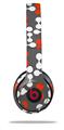 WraptorSkinz Skin Decal Wrap compatible with Beats Solo 2 and Solo 3 Wireless Headphones Locknodes 04 Red (HEADPHONES NOT INCLUDED)