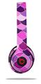 WraptorSkinz Skin Decal Wrap compatible with Beats Solo 2 and Solo 3 Wireless Headphones Scales Pink Purple (HEADPHONES NOT INCLUDED)