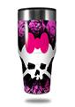 Skin Decal Wrap for Walmart Ozark Trail Tumblers 40oz Pink Diamond Skull (TUMBLER NOT INCLUDED) by WraptorSkinz