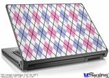 Laptop Skin (Large) - Argyle Pink and Blue