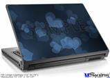 Laptop Skin (Large) - Bokeh Hearts Blue