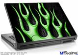 Laptop Skin (Large) - Metal Flames Green