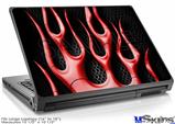 Laptop Skin (Large) - Metal Flames Red