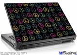 Laptop Skin (Large) - Kearas Peace Signs Black