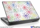 Laptop Skin (Large) - Kearas Flowers on White