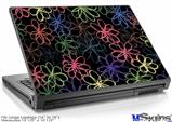 Laptop Skin (Large) - Kearas Flowers on Black