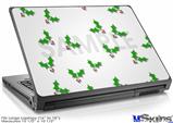 Laptop Skin (Large) - Holly Leaves on White