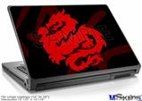 Laptop Skin (Large) - Oriental Dragon Red on Black