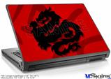 Laptop Skin (Large) - Oriental Dragon Black on Red