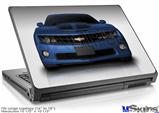 Laptop Skin (Large) - 2010 Chevy Camaro Aqua - Black Stripes