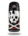 Skin Decal Wrap for Thermos Funtainer 12oz Bottle Rainbow Plaid Skull (BOTTLE NOT INCLUDED) by WraptorSkinz