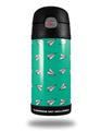Skin Decal Wrap for Thermos Funtainer 12oz Bottle Paper Planes Turquoise (BOTTLE NOT INCLUDED) by WraptorSkinz