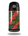Skin Decal Wrap for Thermos Funtainer 12oz Bottle Famingos and Flowers Coral (BOTTLE NOT INCLUDED) by WraptorSkinz