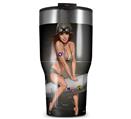 WraptorSkinz Skin Wrap compatible with 2017 and newer RTIC Tumblers 30oz Missle Army Pinup Girl (TUMBLER NOT INCLUDED)