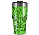 WraptorSkinz Skin Wrap compatible with 2017 and newer RTIC Tumblers 30oz Folder Doodles Neon Green (TUMBLER NOT INCLUDED)