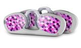 Decal Style Vinyl Skin Wrap 2 Pack for Nooz Glasses Rectangle Case Scales Pink Purple (NOOZ NOT INCLUDED) by WraptorSkinz