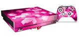 Skin Wrap for XBOX One X Console and Controller Bokeh Squared Hot Pink