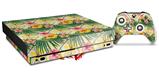 Skin Wrap for XBOX One X Console and Controller Beach Flowers 02 Yellow Sunshine