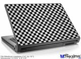 Laptop Skin (Medium) - Checkered Canvas Black and White