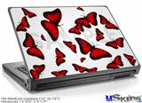 Laptop Skin (Medium) - Butterflies Red