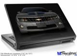 Laptop Skin (Medium) - 2010 Chevy Camaro Cyber Gray - Black Stripes on Black