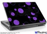 Laptop Skin (Medium) - Lots of Dots Purple on Black