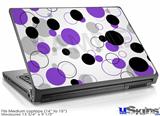 Laptop Skin (Medium) - Lots of Dots Purple on White