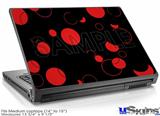 Laptop Skin (Medium) - Lots of Dots Red on Black