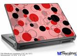 Laptop Skin (Medium) - Lots of Dots Red on Pink