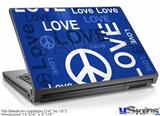 Laptop Skin (Medium) - Love and Peace Blue
